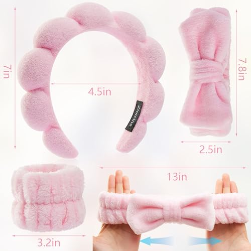 Sponge Spa Headband and Wrist Set