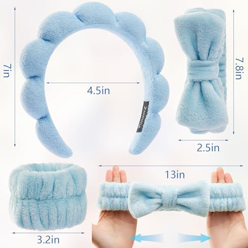 Sponge Spa Headband and Wrist Set