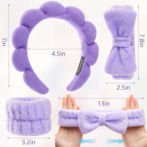 Sponge Spa Headband and Wrist Set
