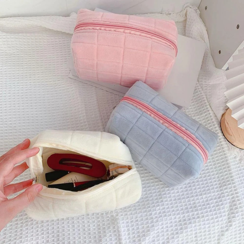 Cute Plush Travel Size Cosmetic Bag
