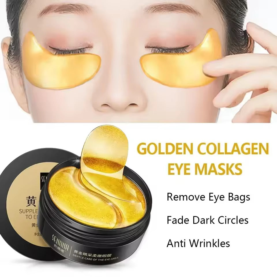 24K Gold Collagen Eye Masks - Brighten, Firm & Smooth Under Eyes