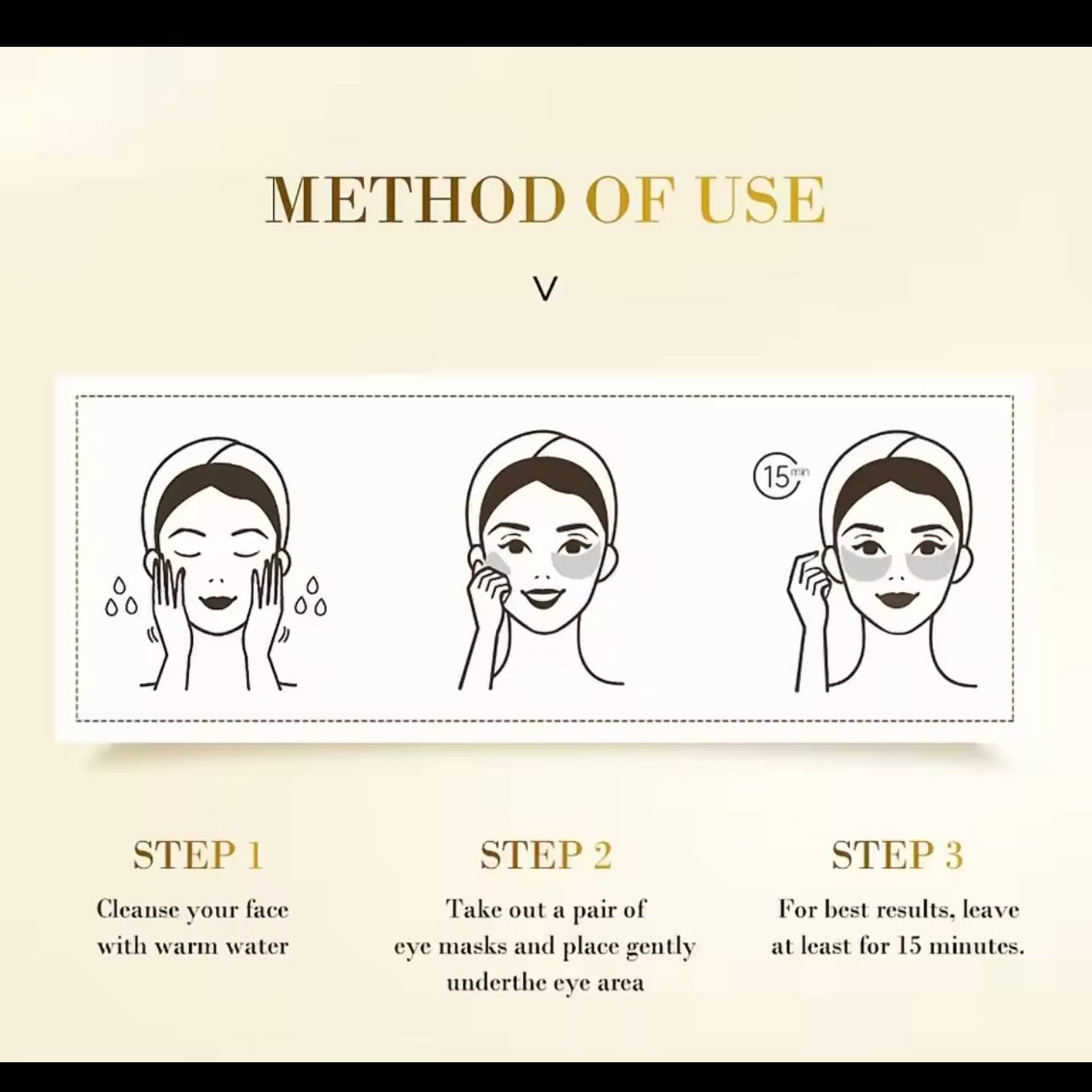 24K Gold Collagen Eye Masks - Brighten, Firm & Smooth Under Eyes