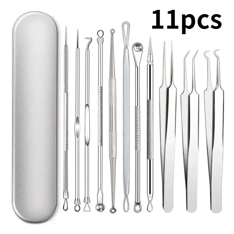 11-Piece Professional Blackhead & Pimple Extractor kit