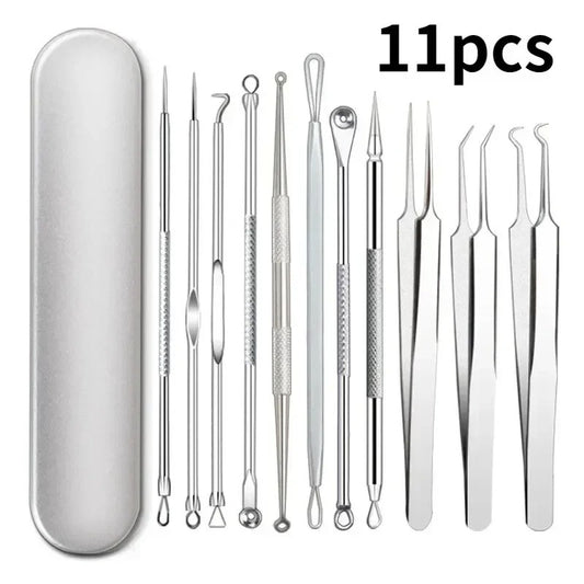 11-Piece Professional Blackhead & Pimple Extractor kit