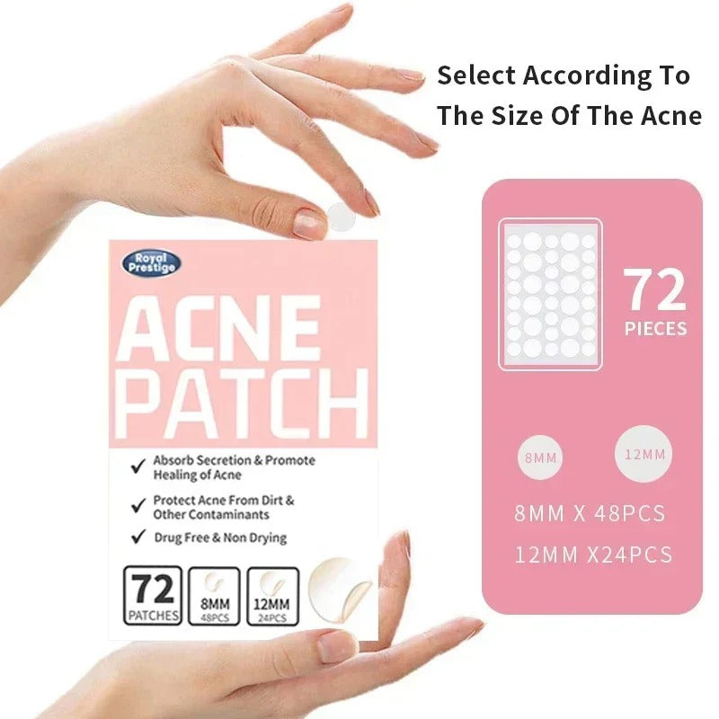 Invisible Hydrocolloid Acne Patches-Fast Healing Pimple Stickers